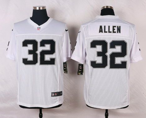 Men's Oakland Raiders #32 Marcus Allen White Retired Player NFL Nike Elite Jersey