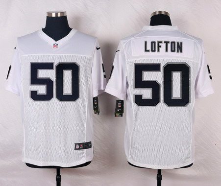 Men's Oakland Raiders #50 Curtis Lofton White Road NFL Nike Elite Jersey