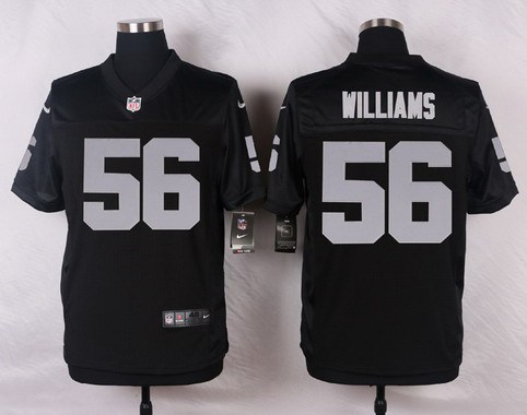 Men's Oakland Raiders #56 Chase Williams Black Team Color NFL Nike Elite Jersey