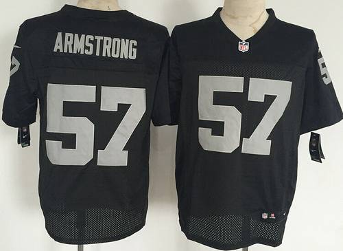 Men's Oakland Raiders #57 Ray-Ray Armstrong Nike Black Elite Jersey