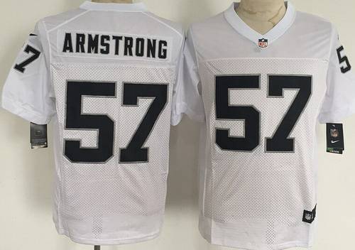 Men's Oakland Raiders #57 Ray-Ray Armstrong Nike White Elite Jersey