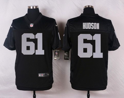 Men's Oakland Raiders #61 Rodney Hudson Black Team Color NFL Nike Elite Jersey