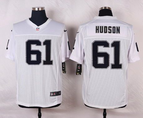 Men's Oakland Raiders #61 Rodney Hudson White Road NFL Nike Elite Jersey