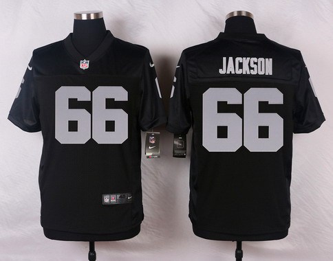 Men's Oakland Raiders #66 Gabe Jackson Black Team Color NFL Nike Elite Jersey