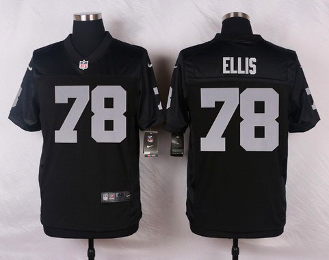 Men's Oakland Raiders #78 Justin Ellis Black Team Color NFL Nike Elite Jersey
