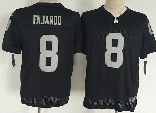 Men's Oakland Raiders #8 Cody Fajardo Nike Black Elite Jersey
