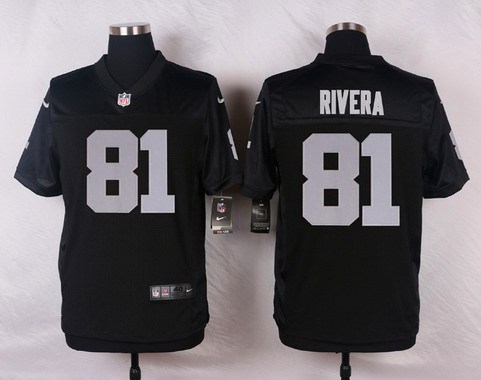 Men's Oakland Raiders #81 Mychal Rivera Black Team Color NFL Nike Elite Jersey