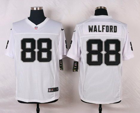 Men's Oakland Raiders #88 Clive Walford White Road NFL Nike Elite Jersey
