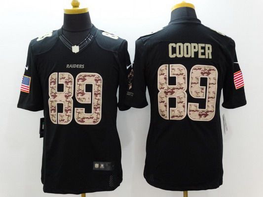 Men's Oakland Raiders #89 Amari Cooper Black Salute To Service NFL Nike Limited Jersey
