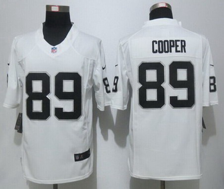 Men's Oakland Raiders #89 Amari Cooper White Road NFL Nike Limited Jersey