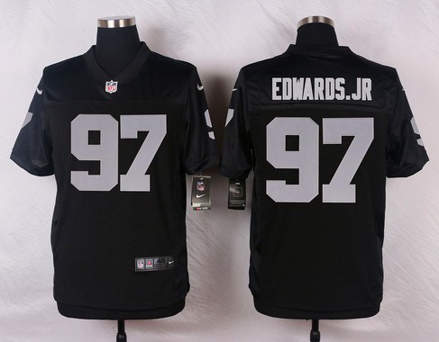Men's Oakland Raiders #97 Mario Edwards Jr Black Team Color NFL Nike Elite Jersey