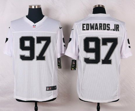 Men's Oakland Raiders #97 Mario Edwards Jr White Road NFL Nike Elite Jersey