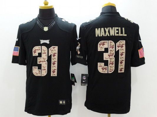 Men's Philadelphia Eagles #31 Byron Maxwell Black Salute To Service NFL Nike Limited Jersey