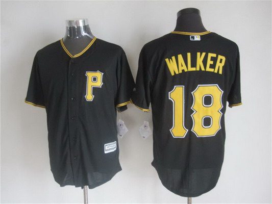 Men's Pittsburgh Pirates #18 Neil Walker Alternate Black 2015 MLB Cool Base Jersey
