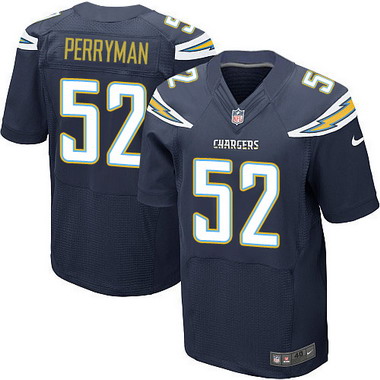 Men's San Diego Chargers #52 Denzel Perryman Navy Blue Team Color NFL Nike Elite Jersey