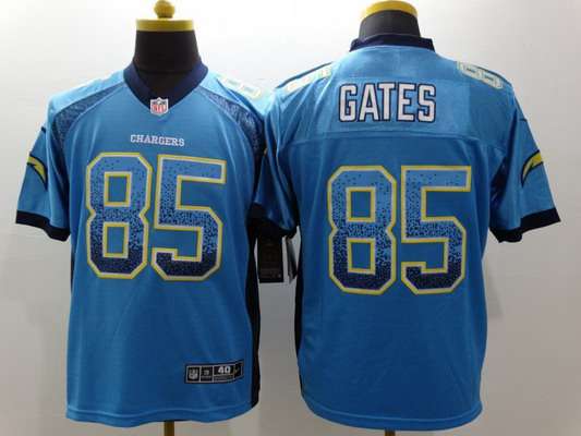 Men's San Diego Chargers #85 Antonio Gates Nike Drift Fashion Blue Elite Jersey