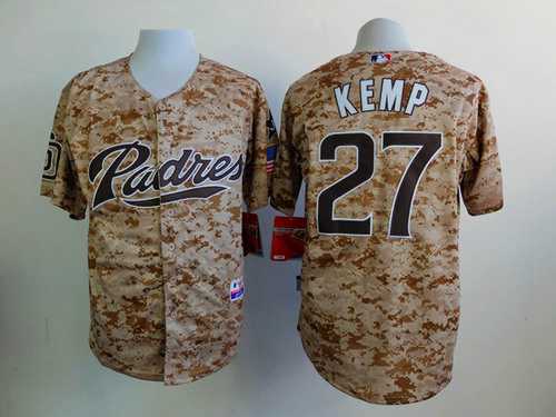 Men's San Diego Padres #27 Matt Kemp 2014 Camo Jersey