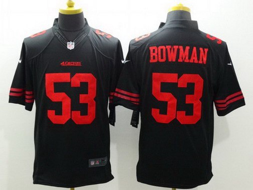 Men's San Francisco 49ers #53 NaVorro Bowman Black 2015 NFL Nike Limited Jersey