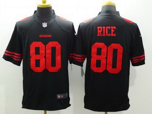Men's San Francisco 49ers #80 Jerry Rice Black 2015 NFL Nike Limited Jersey