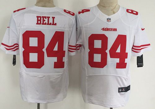 Men's San Francisco 49ers #84 Blake Bell Nike White Elite Jersey