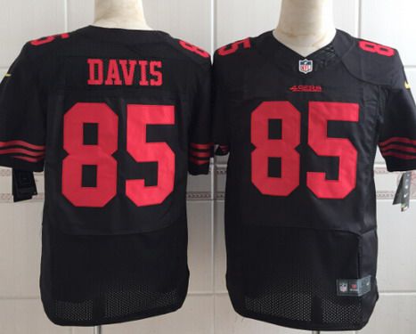 Men's San Francisco 49ers #85 Vernon Davis 2015 Nike Black Elite Jersey