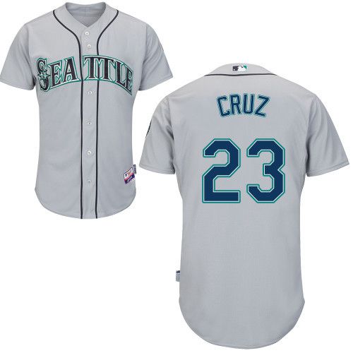 Men's Seattle Mariners #23 Nelson Cruz Gray Jersey