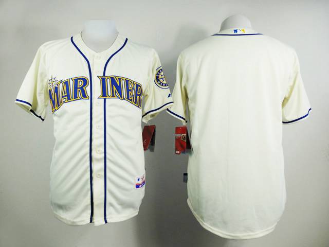 Men's Seattle Mariners Customized 2015 Cream Jersey