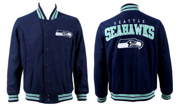 Men's Seattle Seahawks Navy Jacket FY