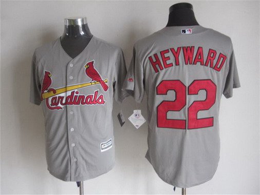 Men's St. Louis Cardinals #22 Jason Heyward Away Gray 2015 MLB Cool Base Jersey