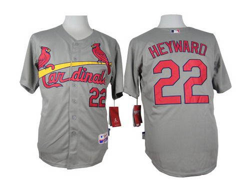 Men's St. Louis Cardinals #22 Jason Heyward Gray Jersey