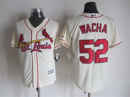 Men's St. Louis Cardinals #52 Michael Wacha Alternate Cream 2015 MLB Cool Base Jersey