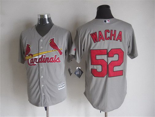 Men's St. Louis Cardinals #52 Michael Wacha Away Gray 2015 MLB Cool Base Jersey