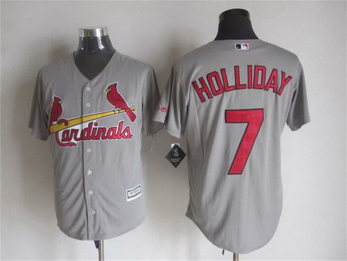 Men's St. Louis Cardinals #7 Matt Holliday Away Gray 2015 MLB Cool Base Jersey