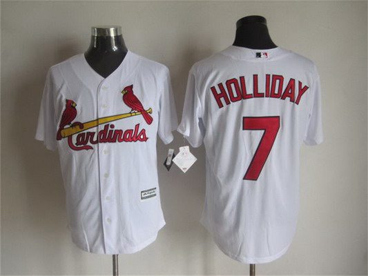 Men's St. Louis Cardinals #7 Matt Holliday Home White 2015 MLB Cool Base Jersey