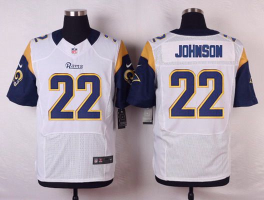 Men's St. Louis Rams #22 Trumaine Johnson White Road NFL Nike Elite Jersey