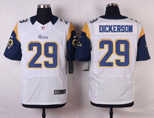 Men's St. Louis Rams #29 Eric Dickerson White Road NFL Nike Elite Jersey
