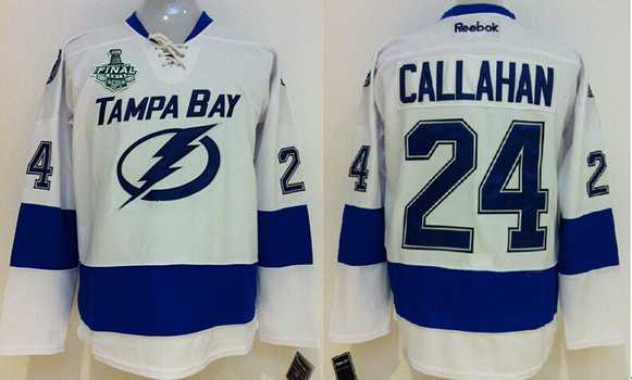 Men's Tampa Bay Lightning #24 Ryan Callahan 2015 Stanley Cup White Jersey