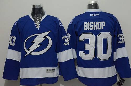 Men's Tampa Bay Lightning #30 Ben Bishop Blue Jersey