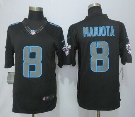 Men's Tennessee Titans #8 Marcus Mariota Nike Black Impact Limited Jersey