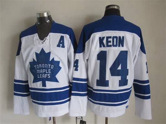 Men's Toronto Maple Leafs #14 Dave Keon 1966-67 White CCM Vintage Throwback Jersey