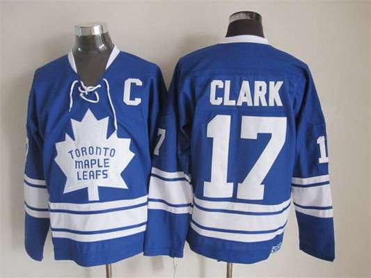 Men's Toronto Maple Leafs #17 Wendel Clark 1966-67 Blue CCM Vintage Throwback Jersey