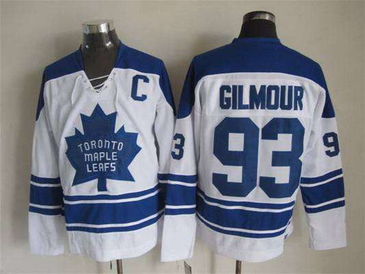 Men's Toronto Maple Leafs #93 Doug Gilmour 1966-67 White CCM Vintage Throwback Jersey