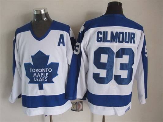 Men's Toronto Maple Leafs #93 Doug Gilmour 1982-83 White CCM Vintage Throwback Jersey