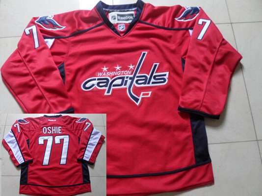 Men's Washington Capitals #77 T.J. Oshie Red Jersey