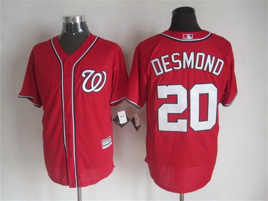 Men's Washington Nationals #20 Ian Desmond Alternate Red 2015 MLB Cool Base Jersey