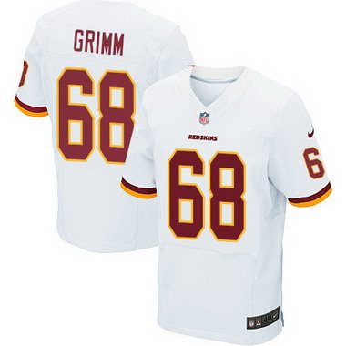 Men's Washington Redskins #68 Russ Grimm White Road NFL Nike Elite Jersey