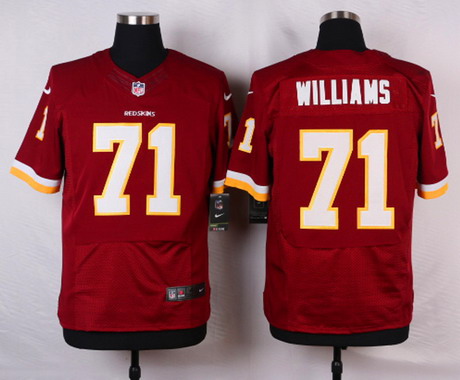 Men's Washington Redskins #71 Trent Williams Burgundy Red Team Color NFL Nike Elite Jersey