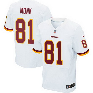 Men's Washington Redskins #81 Art Monk White Road NFL Nike Elite Jersey