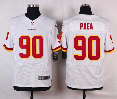 Men's Washington Redskins #90 Stephen Paea White Road NFL Nike Elite Jersey