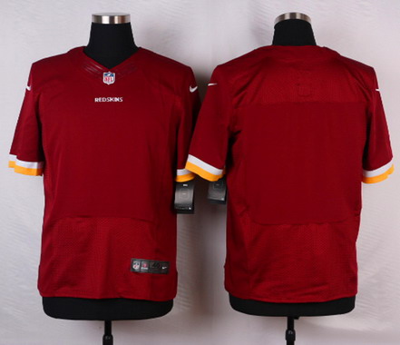 Men's Washington Redskins Blank Burgundy Red Team Color NFL Nike Elite Jersey